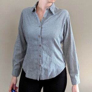 Columbia Cotton Plaid Button Up Collared Shirt